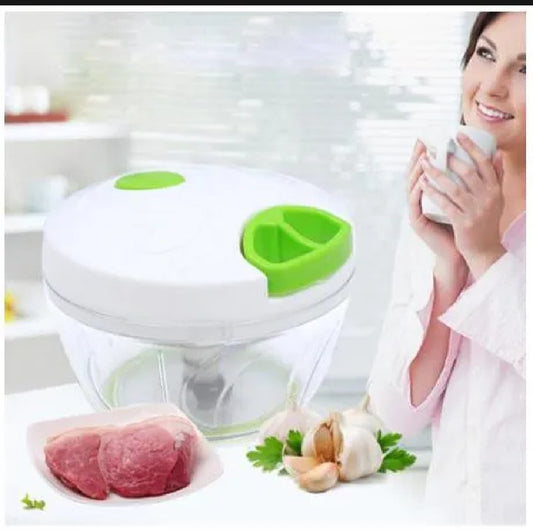 500ml Manual Vegetable Chopper & Hand Pull Food Processor - Portable Garlic Mincer, Onion Cutter & Herb Grinder