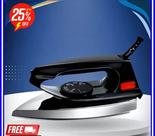 Light Weight Dry Iron - Imported - New Model - 1000 Watts - Solar Compatible