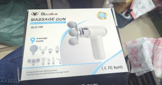 Blueidea BLD-100 Massage Gun - Multifunctional Body Massager with 9 Massage Heads