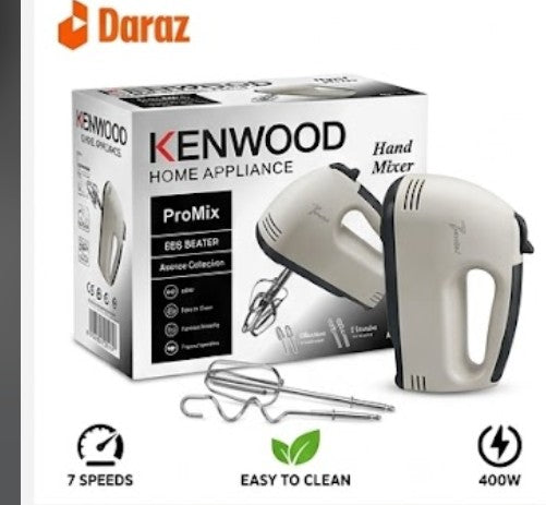 Kenwood ProMix Egg Beater & Hand Mixer (KN-101) - 400W 7-Speed