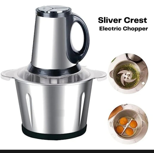 Electric Meat Grinder 3L Multi-Function 1000W Stainless Steel Bowl Food Processor - Meat, Vegetables, Fruits & Nuts Chopper